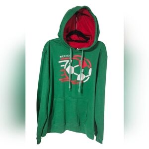 Fifa World Cup 2022, Mexico, Green Hoodie with Soccer Graphic